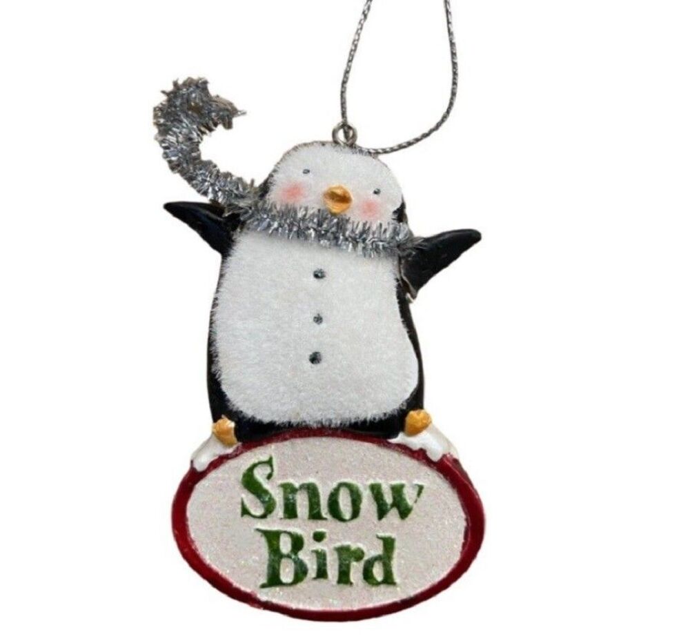 Midwest-CBK Snow Bird Black and White Penguin Christmas Ornament  OOP! Rare